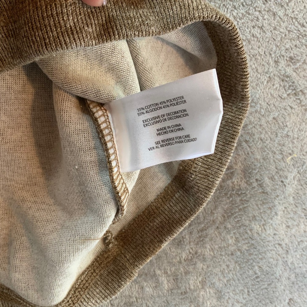 Gap Mens XXL Quarter Zip Pullover Sweater Ermine Brown Heathered Knit QMT5562S - Picture 8 of 10